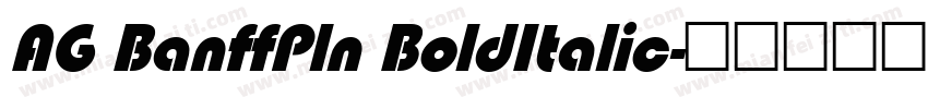 AG BanffPln BoldItalic字体转换